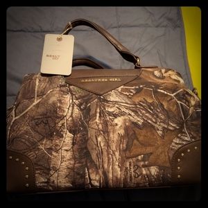 real tree camoflage satchel hand bag